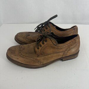 Red Tape Oxford Wing Tip Lace Up Brown Shoes size 10.5